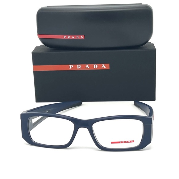Prada Sport  PS 03PV MAG1O1 Matte Blue Black  / Demo Lens 55mm Eyeglasses - Picture 2 of 4